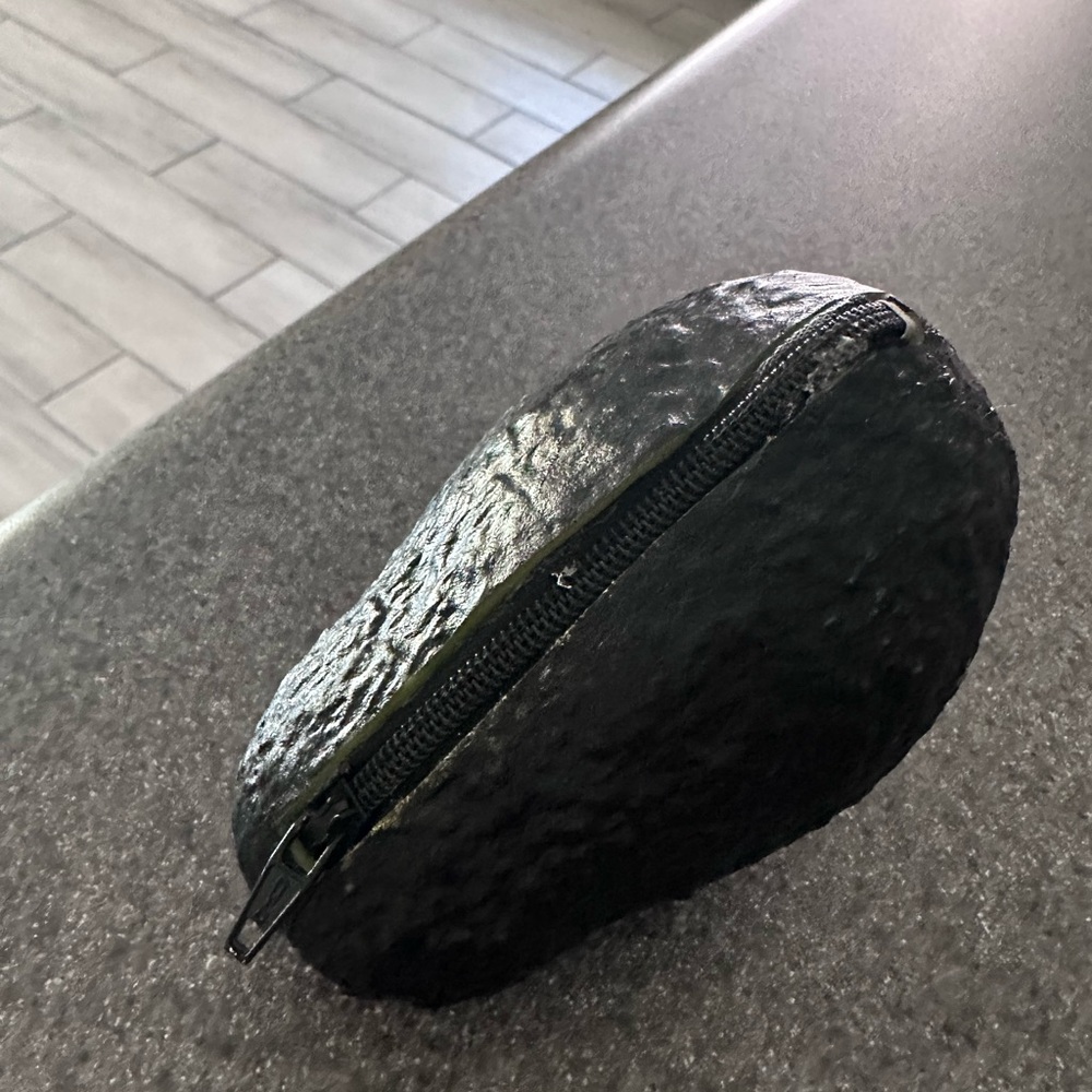 Black Avocado-Shaped Pouch